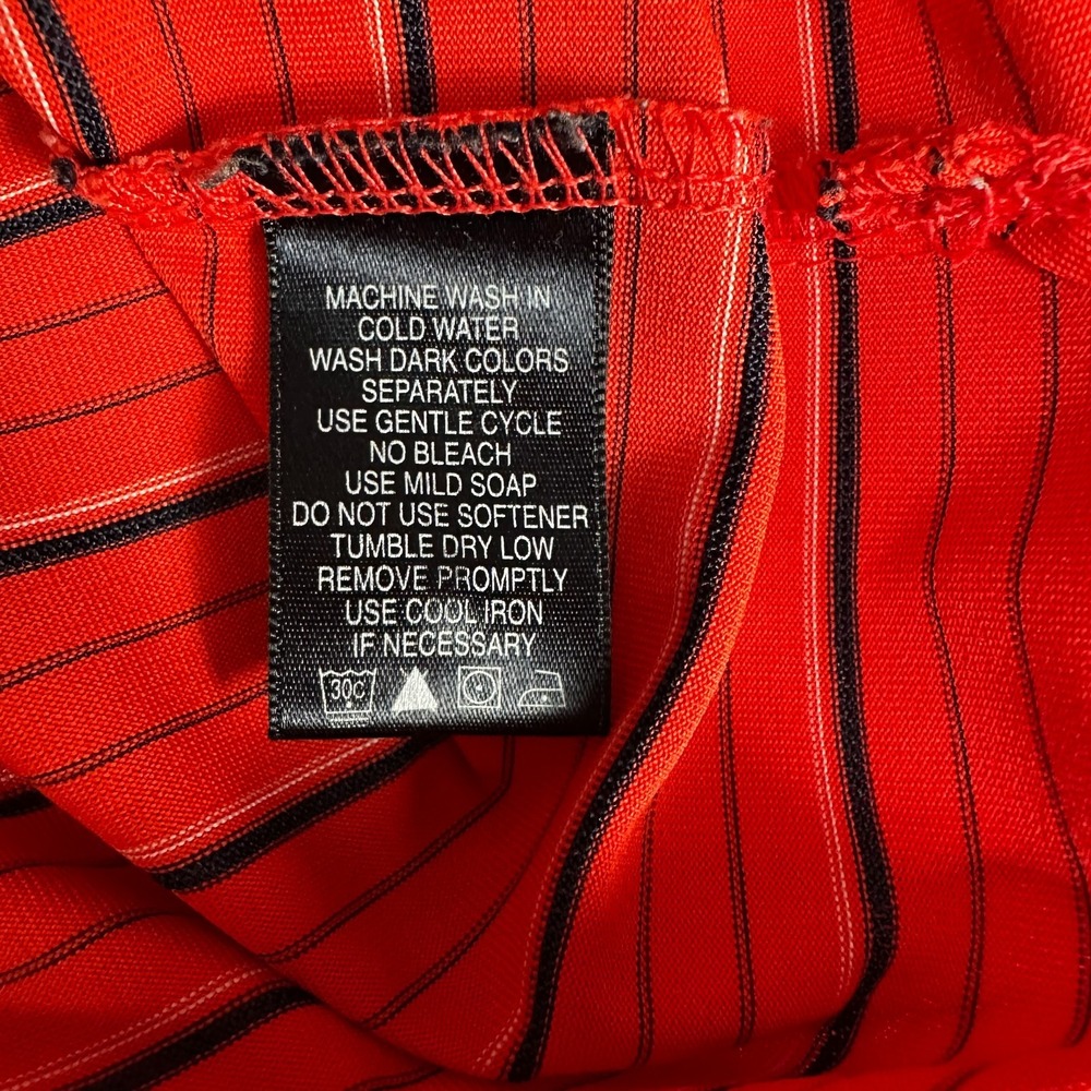 Jack Nicklaus Polo Shirt Mens XL Red Black Stripes Short Sleeve Golf Logo - Picture 9 of 11